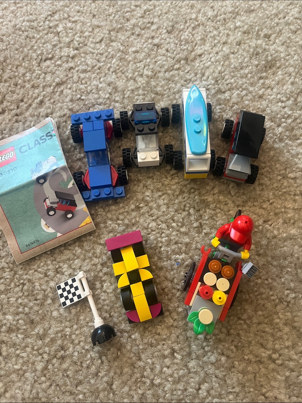 LEGO Classic Kids Racing Car Burger cart set lot of 3